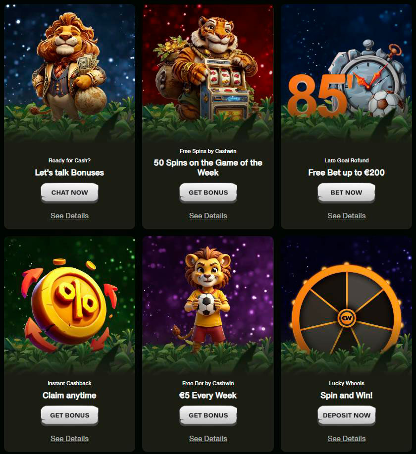 cashback bonuses cashwin casino