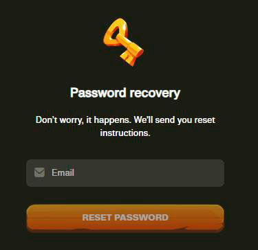 forgot password cashwin casino