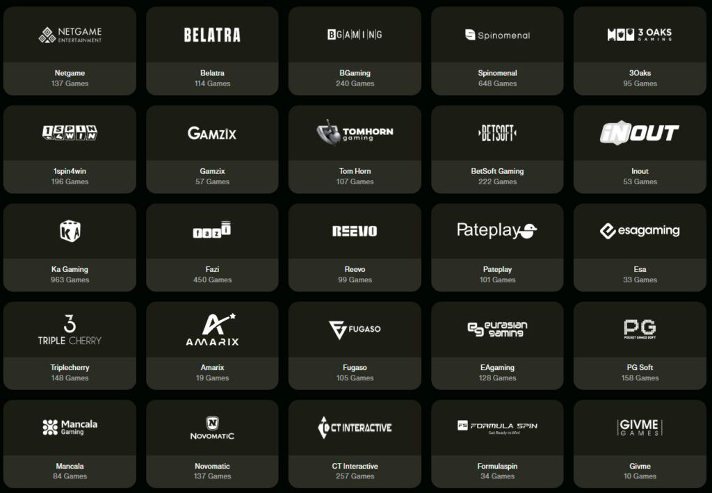 software providers cashwin casino